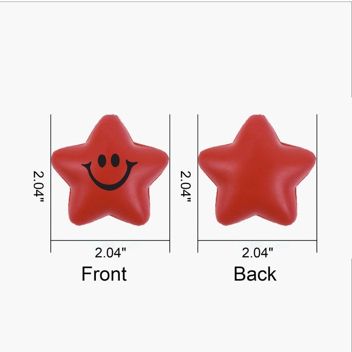 PU Star Shape Smiley Face Multi-color Stress Toys