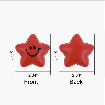 PU Star Shape Smiley Face Multi-color Stress Toys