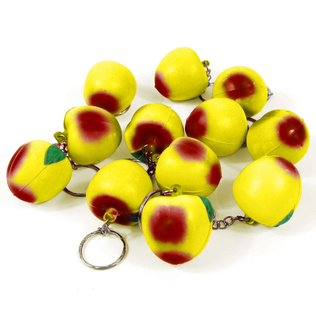 PU Simulated Peach Stress Reliever Ball Keychain