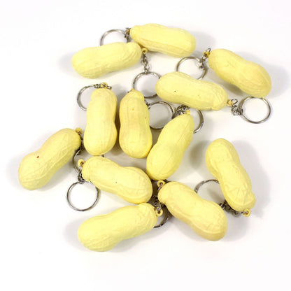 PU Simulated Peanut Stress Reliever Ball Keychain