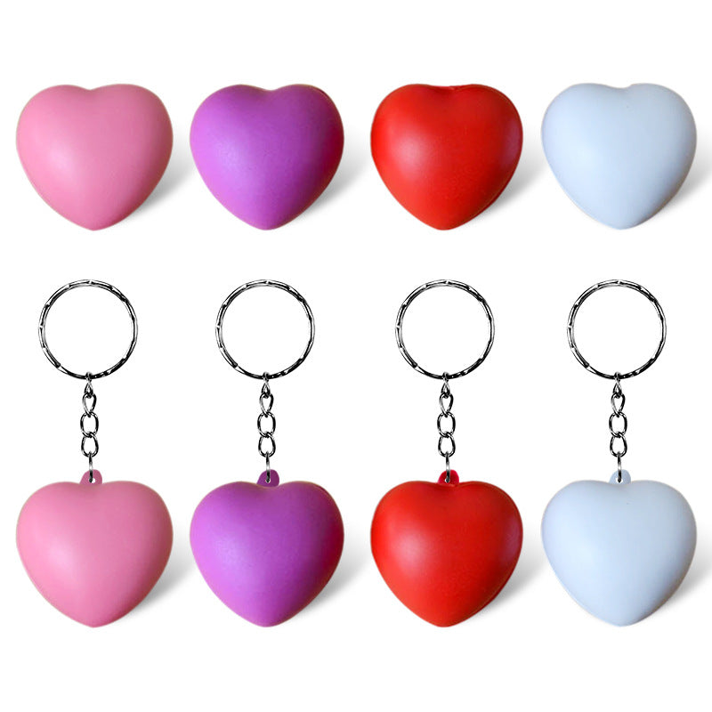 PU Simulated Love Stress Reliever Ball Keychain
