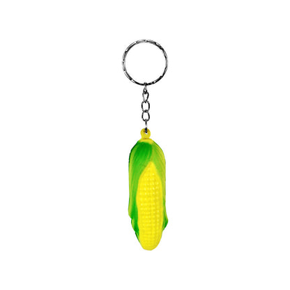 PU Simulated Corn Stress Reliever Ball Keychain
