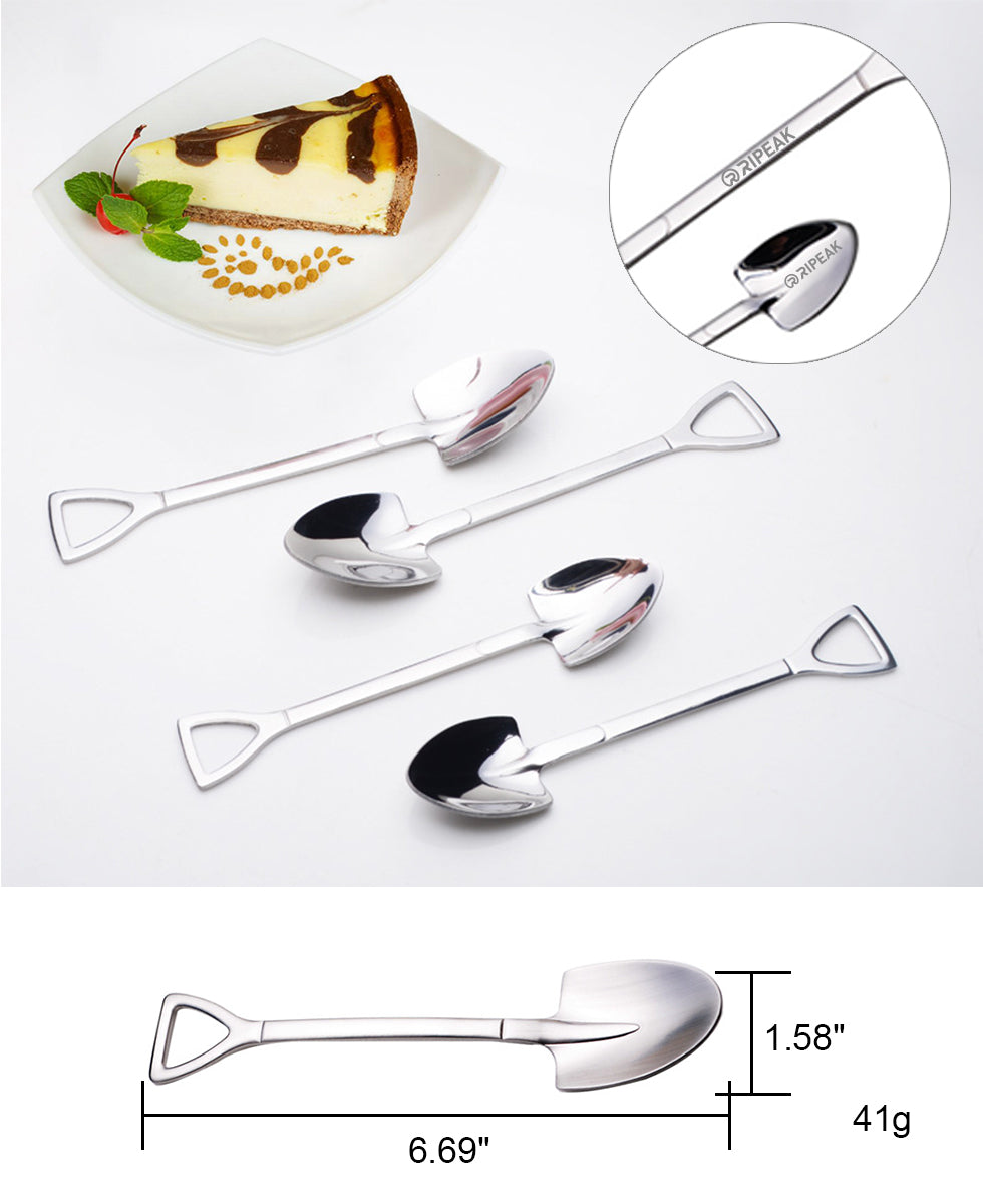 7" Matt Surface #304 Stainless Steel Ice Cream Round Shovel Spoon