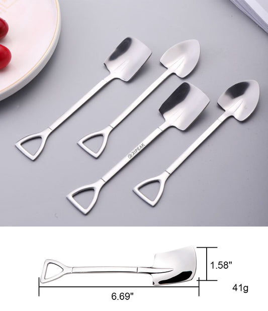 Square Shaped 7" Matt Surface Ice Cream Spoon