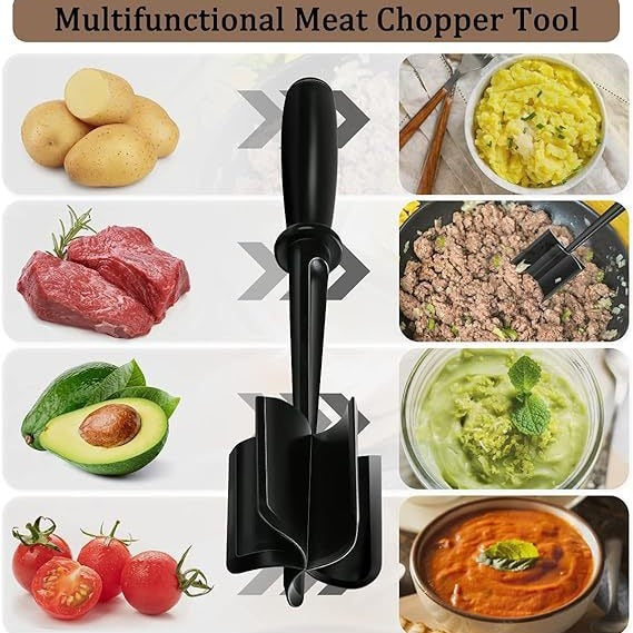 Meat Chopper 5 Curve Blades Ground Meat Masher