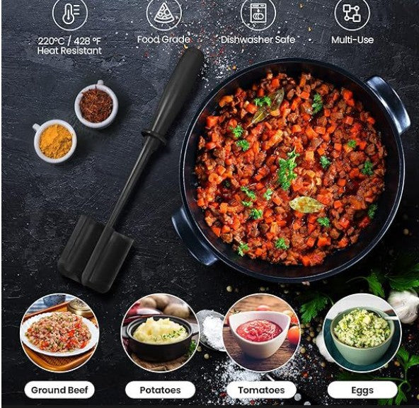 Meat Chopper 5 Curve Blades Ground Meat Masher
