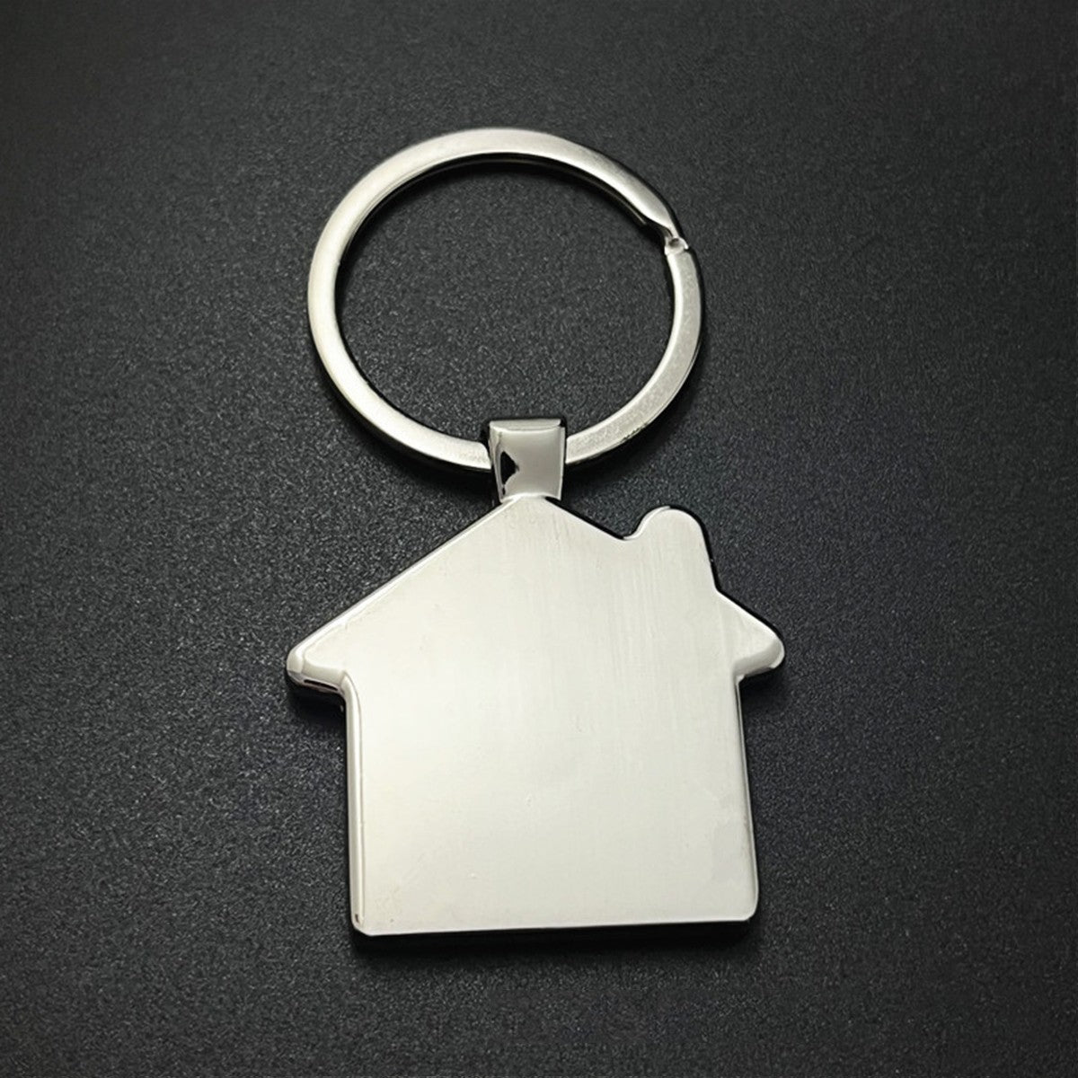 Bamboo Surface House Shape Keychain