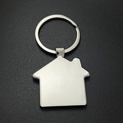 Bamboo Surface House Shape Keychain