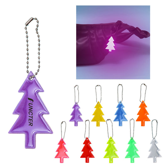 Christmas Tree Shape Reflective Key Tag