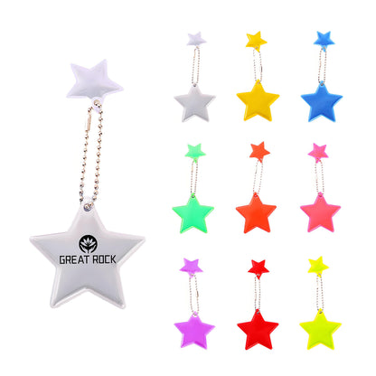 Pentagram Shaped Reflective Key Tag