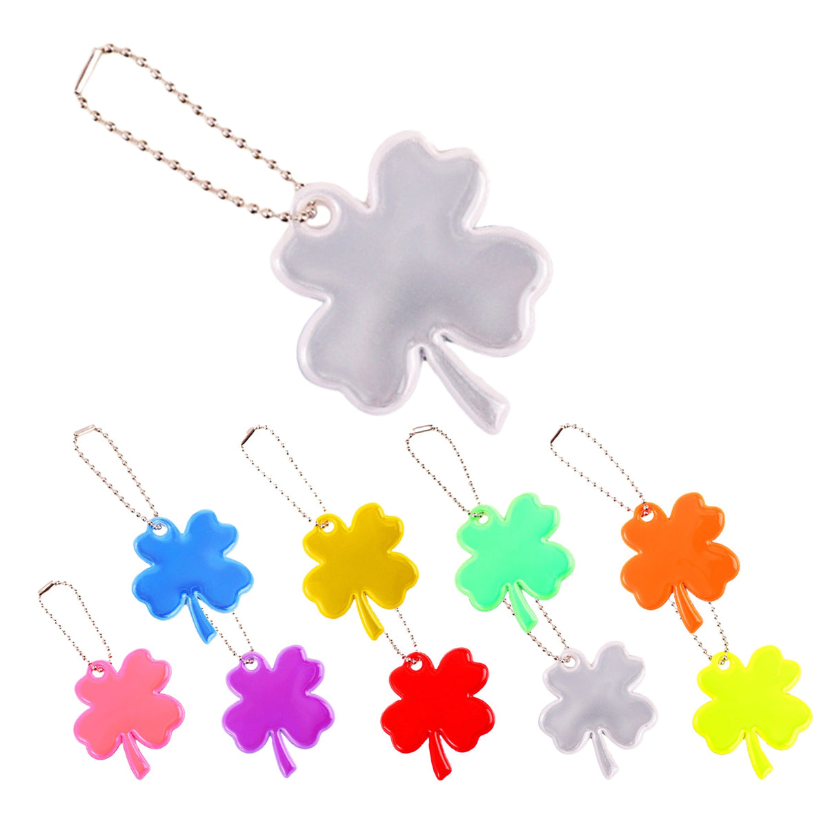 Clover Shaped Reflective Key Tag