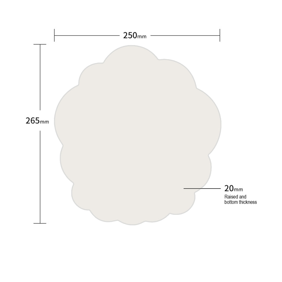 Full Custom Non Slip PU Base Cloud Shaped Mouse Pad With Silicone Infill Wrist Rest