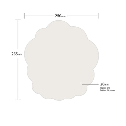 Full Custom Non Slip PU Base Cloud Shaped Mouse Pad With Silicone Infill Wrist Rest