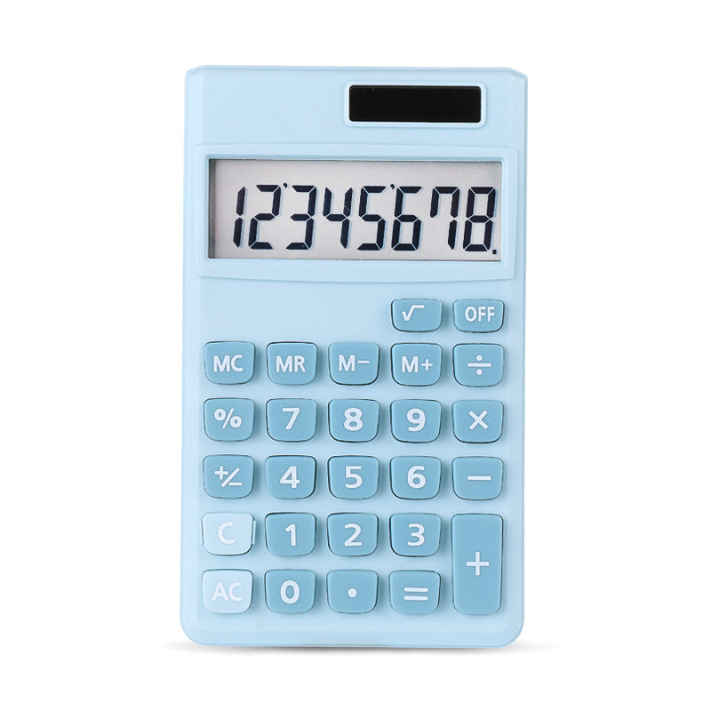 Solar & Battery Dual Power Electronic Desktop Calculator W/ LCD Display Screen