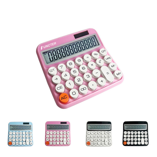 Power Battery & Solar 12 Digit Big Button Desktop Calculator