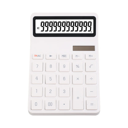 Solar & Battery Dual Power Electronic Calculator W/ Non-slip Base