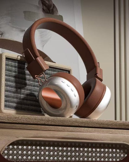 Retro Classic Metal Wireless Noise Cancelling Headphones