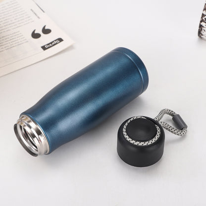 Stainless Steel Insulated Water Bottle W/ Carry Strap 18 oz.