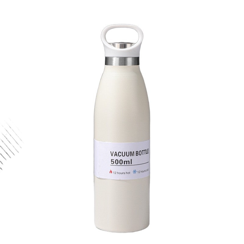 Stainless Steel Insulated Water Bottle W/ Keychain For Hiking 18 oz.