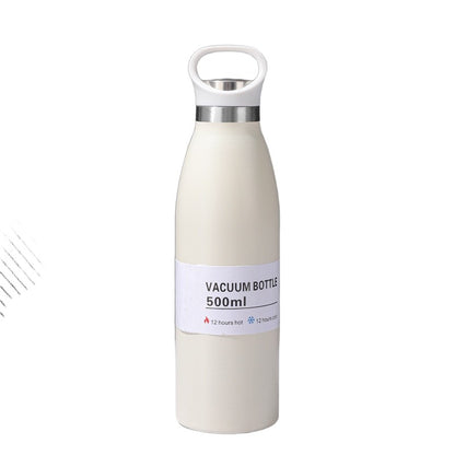 Stainless Steel Insulated Water Bottle W/ Keychain For Hiking 18 oz.