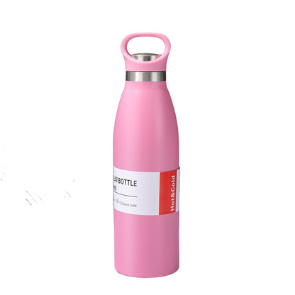 Stainless Steel Insulated Water Bottle W/ Keychain For Hiking 18 oz.