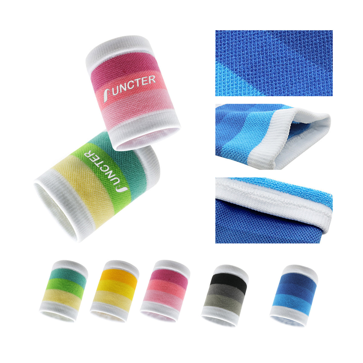 Terry Cloth Sport Wristband Embroidery