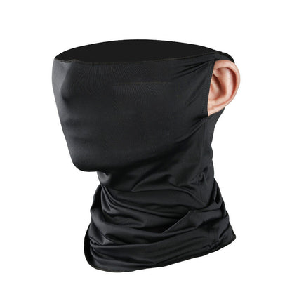 Ice Silk Cooling Sun Block Wind Proof Motorcycle Sun Mask UV Ear Monaural Neck Gaiter