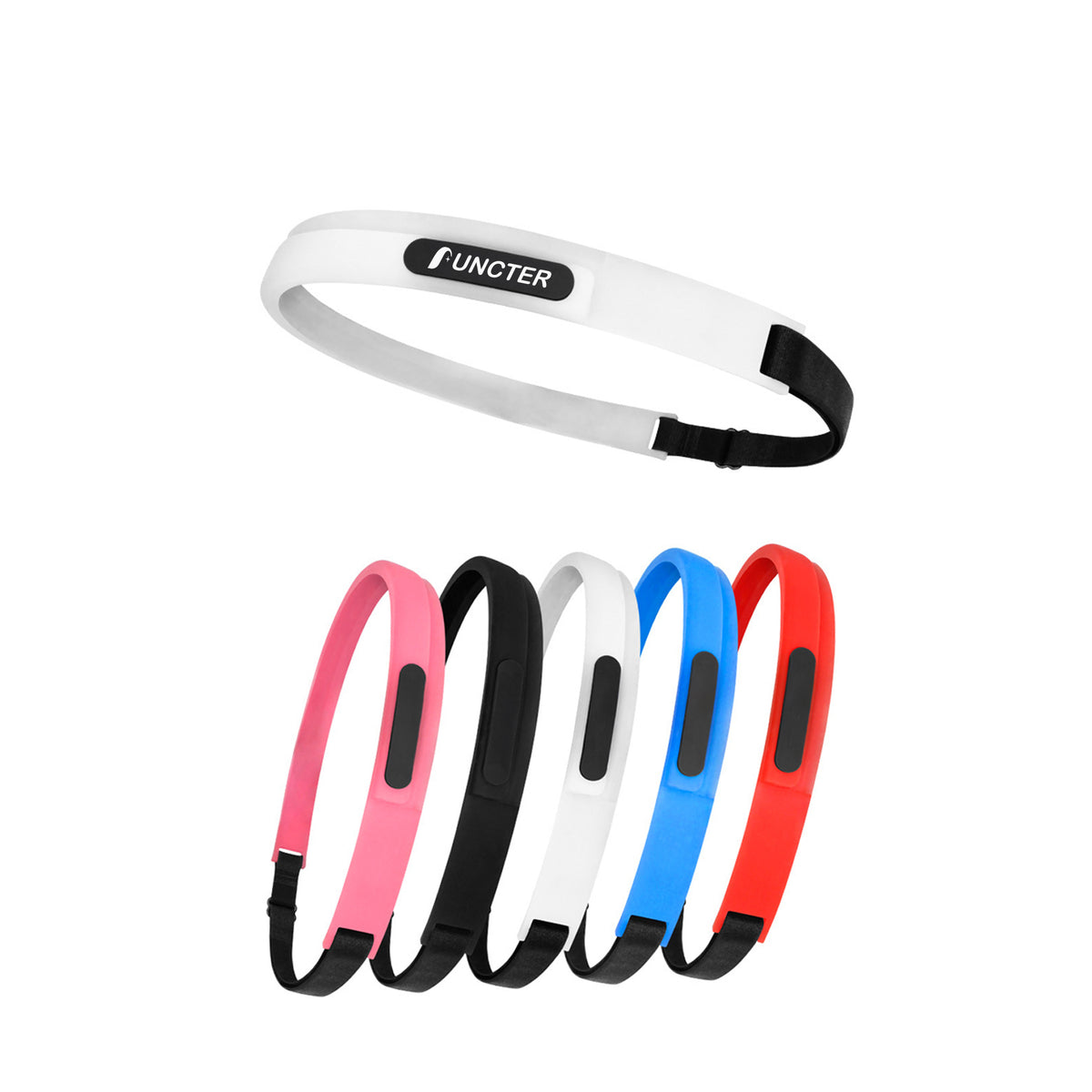 Silicone W/ Adjustable Clip Double Layer Sweat Headband