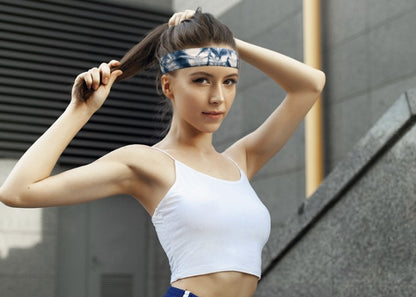 W/ Double Non-slip tape High Elastic Sweat Absorbing Headband