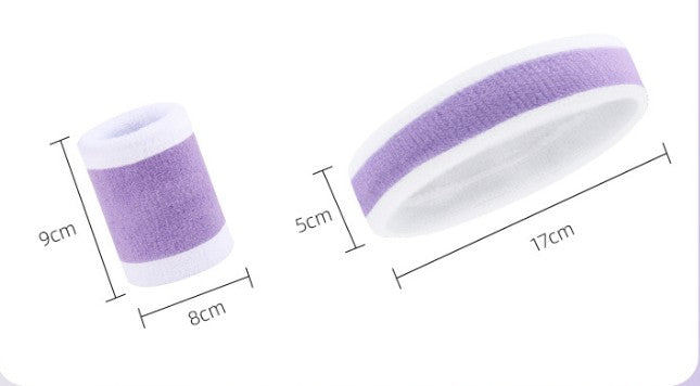 High Elastic Quick Sweat Absorbing Sport Headband Wristband Set of 3 Pcs