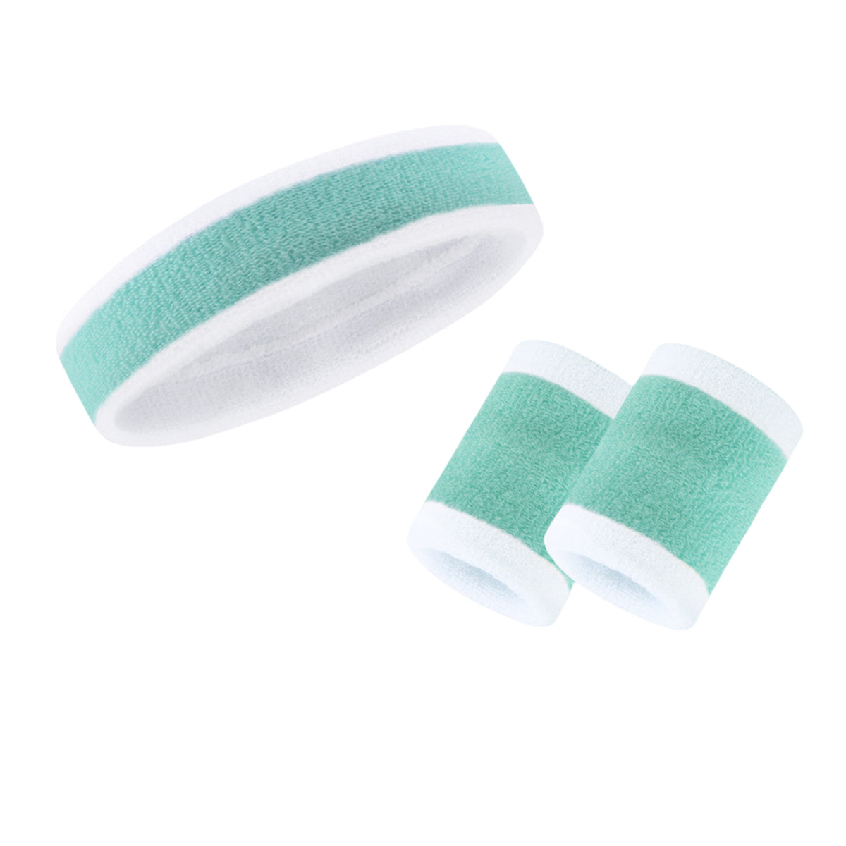 High Elastic Quick Sweat Absorbing Sport Headband Wristband Set of 3 Pcs