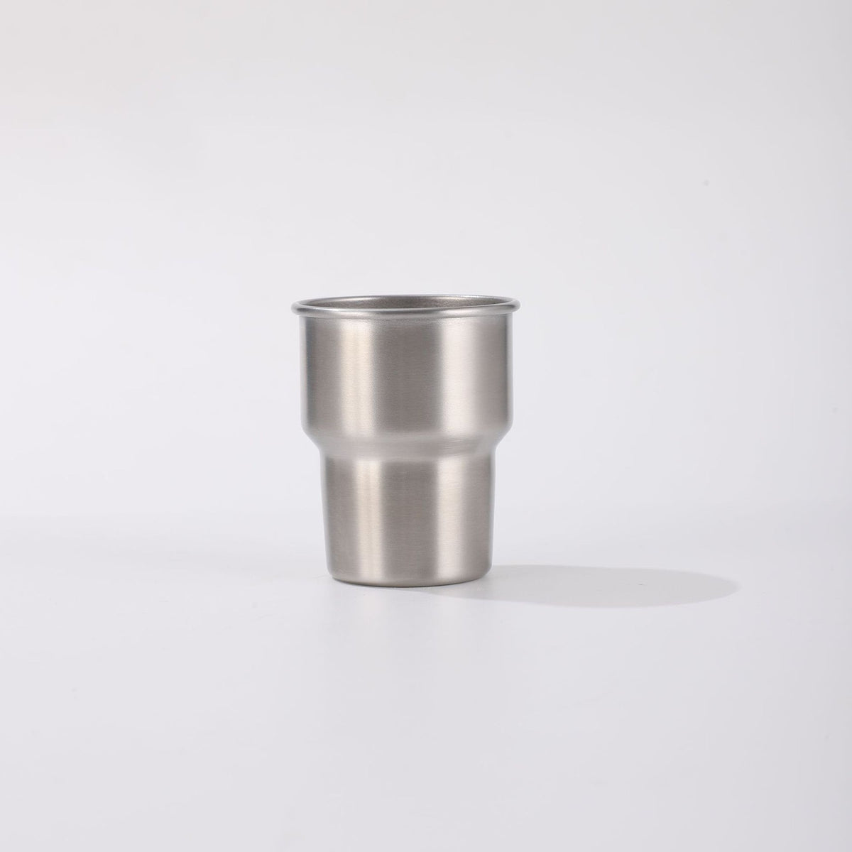 Stainless Steel Natural Finish Laser Engraved Cup W/ Straw 2 oz.