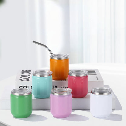 Stainless Steel Screen Printed Mini Tumbler W/ Straw 3 oz.