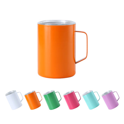 Screen-Printed Mini Coffee Cup W/ Straw & Handle 5 oz.