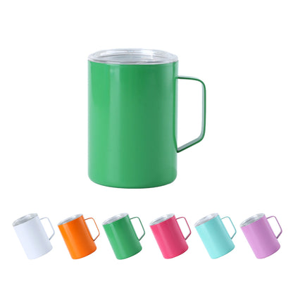 Screen Printed Mini Coffee Cup W/ Straw & Handle 7 oz.