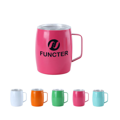 Screen Printed Mini Wine Cup W/ Straw & Handle 7 oz.