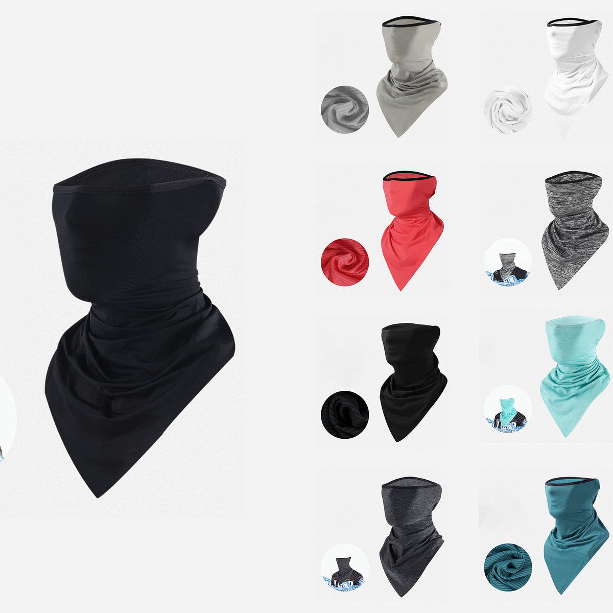 Triangle Breathable UV Protection Neck Gaiter, Summer Cooling Face Cover