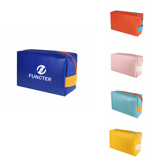 Colorful Waterproof Makeup Bag, Square Cosmetic Pouch