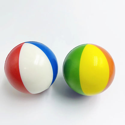 PU Heat Transfer Colorful Beach Ball Shape Stress Ball
