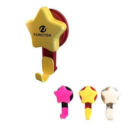 Vacuum Suction Cup Star Shape Wall Hooks Hanging