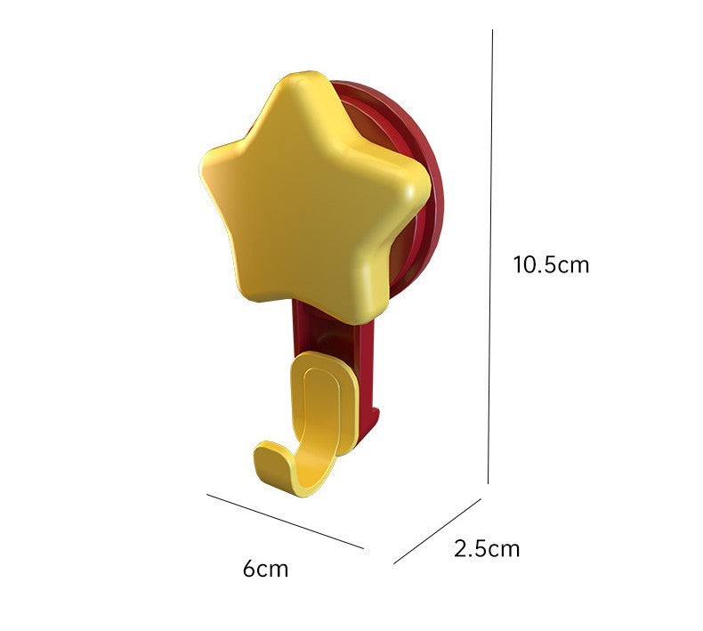 Vacuum Suction Cup Star Shape Wall Hooks Hanging