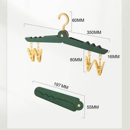 Foldable Clothes Hanger With Clip For Travel And Trip