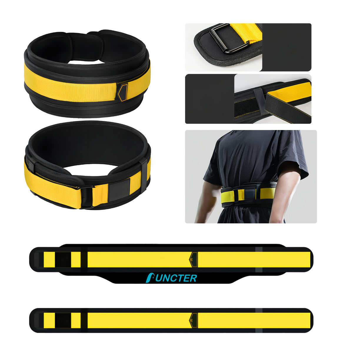 Separable Pressure Applying Lumbar Support Belt 33 X 5"