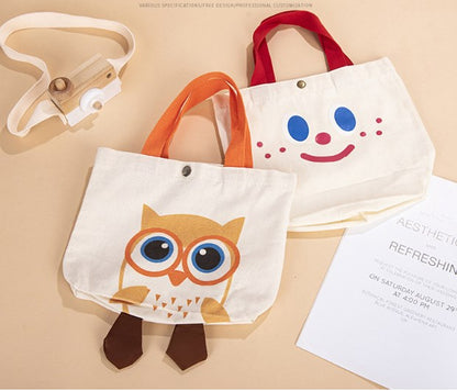 Canvas Grocery Shopping Tote Bag Single Shoulder Bag Daily Casual Bag For Students