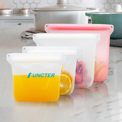Sealed Silicone Freezer Food Storage Bag 7 oz.