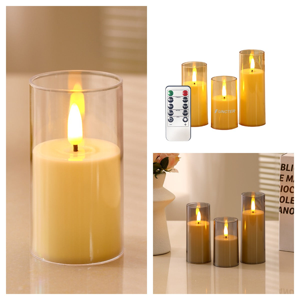 Remote Control Led Mini Candle Light W/ Remote Control 2x4"
