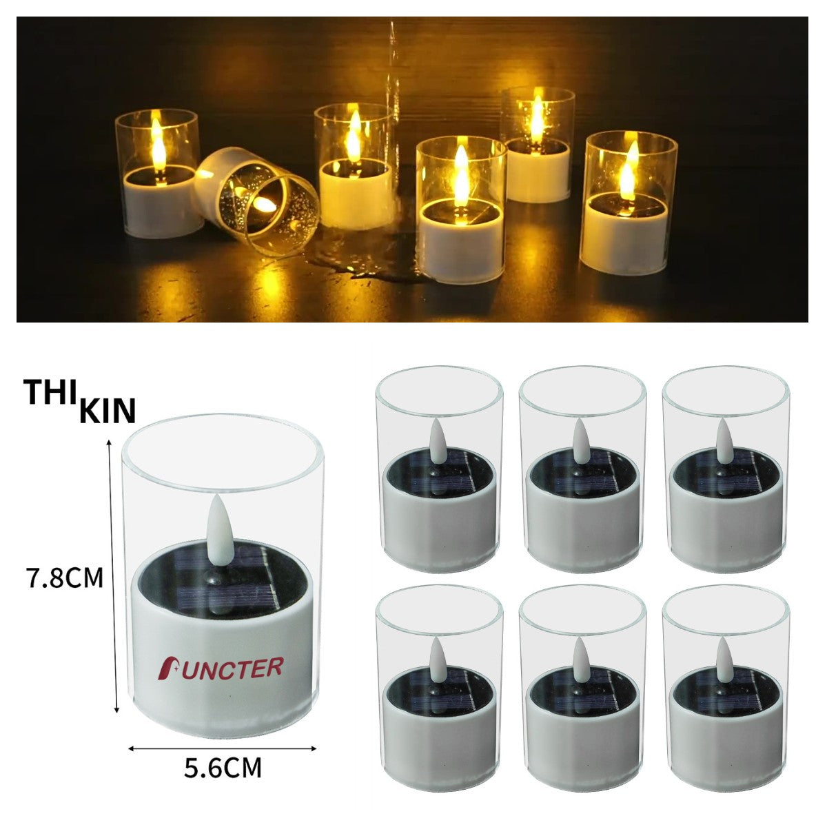 Solar Energy Electronic LED Tea Candle Light