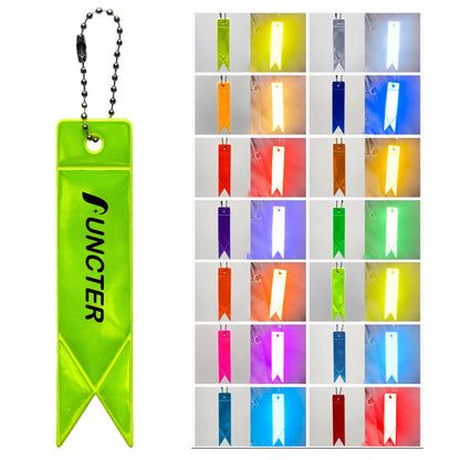 Ribbon Shape Reflective Key Tag 4.3 x 1"