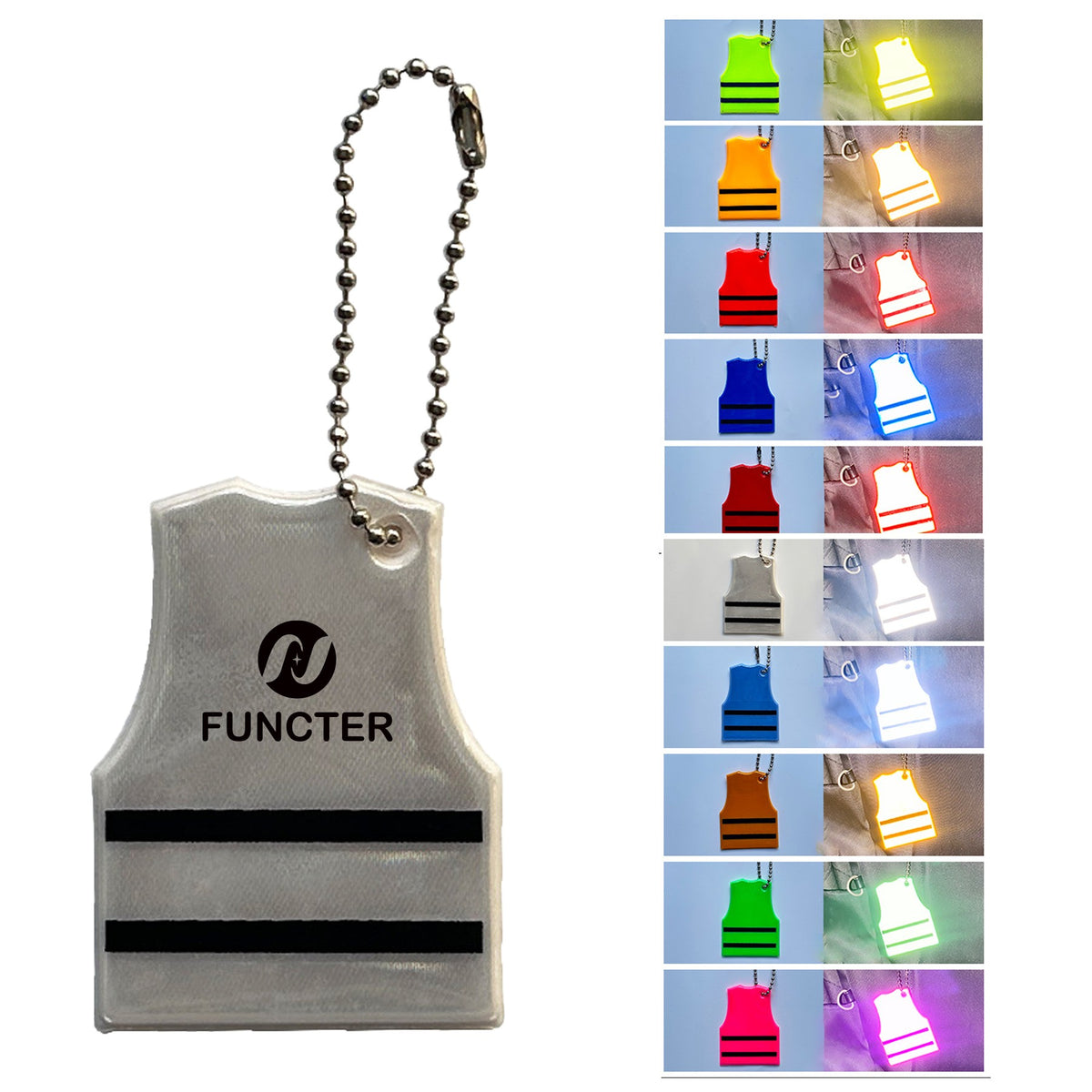 Vest Shape Reflective Key Tag
