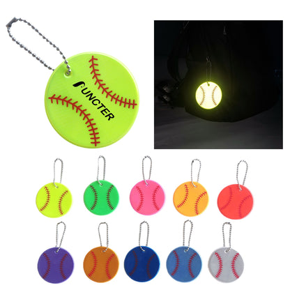 Baseball Shape Reflective Key Tag